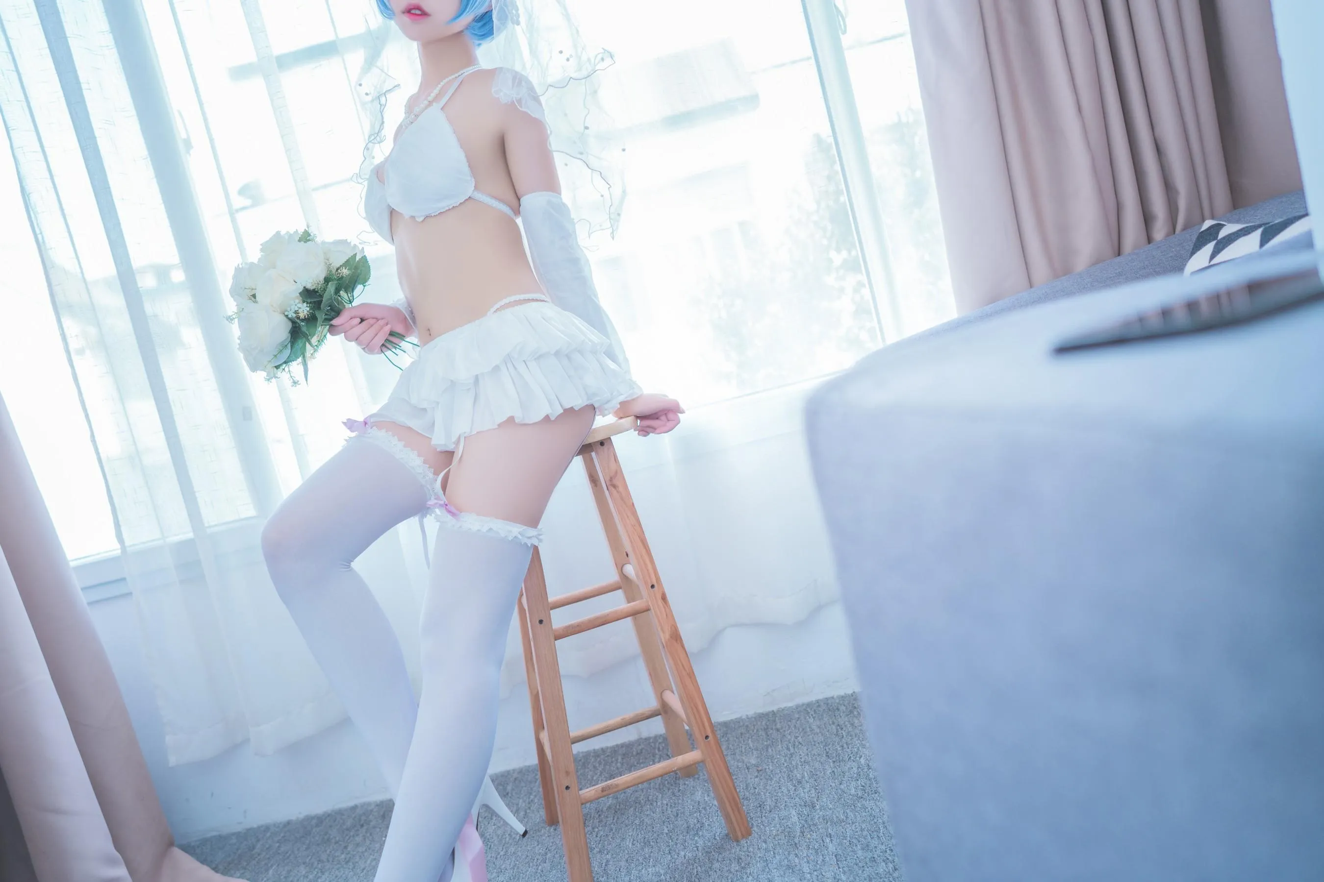 猫君君_MaoJun – NO.22 蕾姆内衣花嫁 [41P]插图9